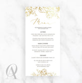 SMGF01 SKINNY MENU INK PRINT + GOLD FOIL COUPLE NAMES - Ooh Aah Invitations